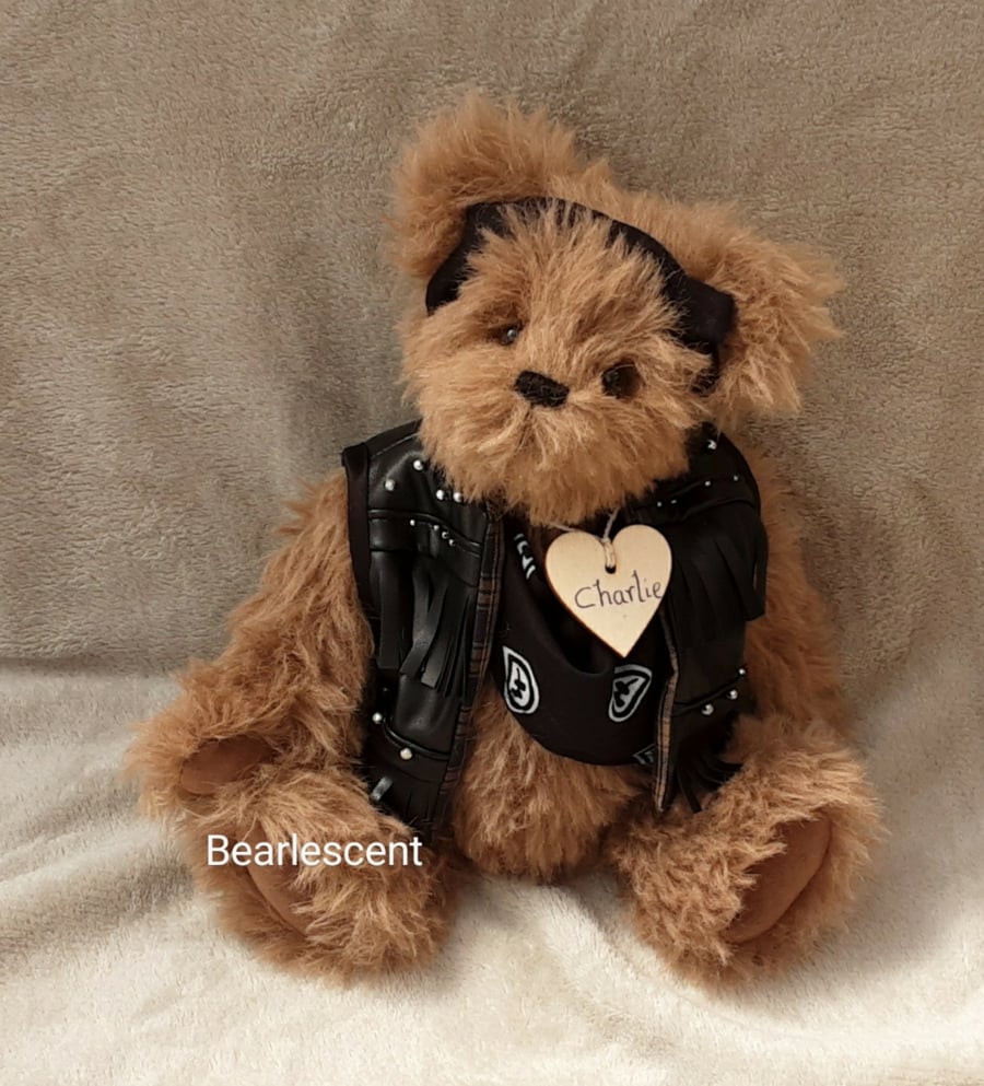 Reserved, Custom order Biker Bear for Tracey