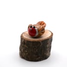 small glass robin keepsake figure