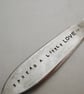 Small butter spreader, handstamped, spread a little love, share a little joy - Image 2