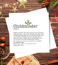 Childminder Definition Christmas Card - Blank Inside