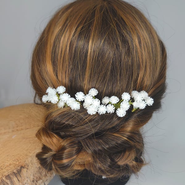 Gypsophila Hair Pins, Artificial Wedding Flowers, Delicate Hair Pins