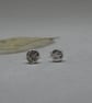Silver stud earrings - textured studs - recycled silver