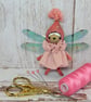 Pink Fairy Miniature Art Doll Hanger Ilse