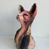 Contemporary cat sculpture 