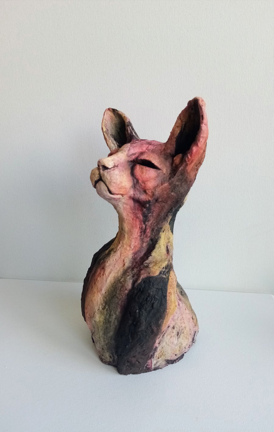 Contemporary cat sculpture 
