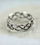 Silver Celtic Ring - Braid Ring 5mm - 3 Strand - Unisex - Silver Ring Braided - Image 10