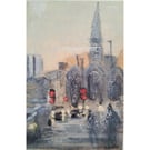  Art print of  Charles Cross Roundabout Plymouth from original painting