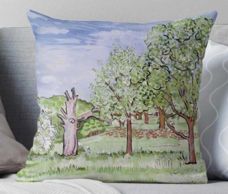 Throw Cushion Featuring The Painting ‘Till The May Be Out’