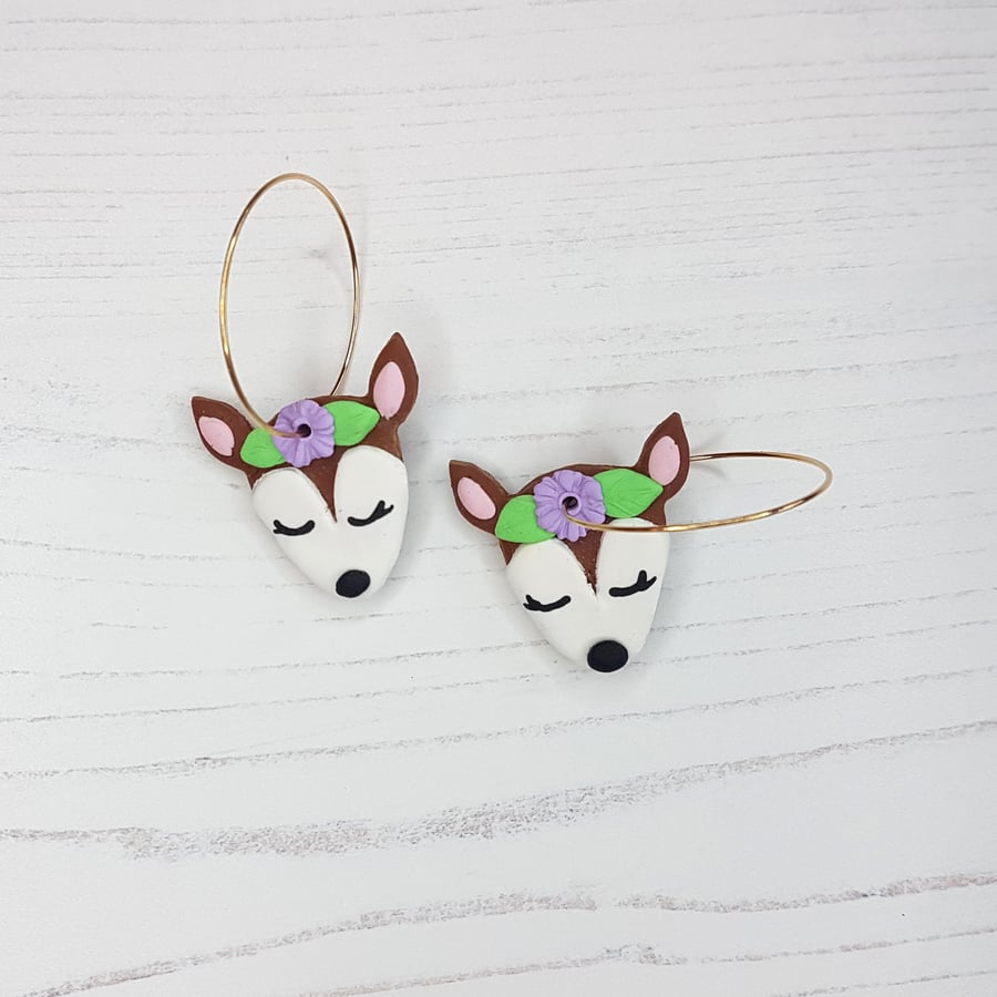 Deer statement earrings, limited pairs available