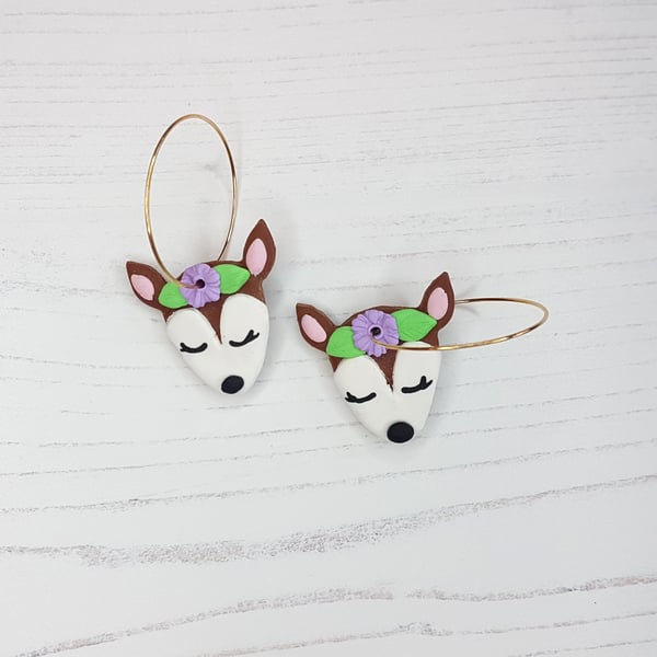 Deer statement earrings, limited pairs available