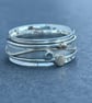 Aquamarine Sterling Silver Spinner ring, silver spinner ring, aquamarine ring,  - Image 4