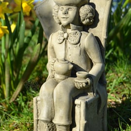 Alice in Wonderland Mad Hatter Stone Garden Ornament