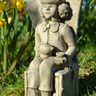 Alice in Wonderland Mad Hatter Stone Garden Ornament