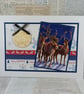 Handmade Christmas card - Santa's reindeer - Image 1