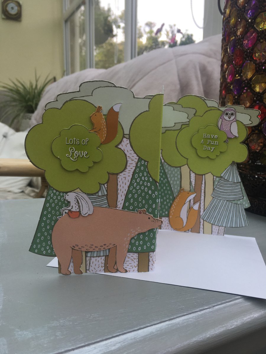 Fun and quirky forest friends birthday card