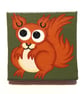 Red Squirrel Magnet - painted canvas magnet of cute British wildlife  - Image 1