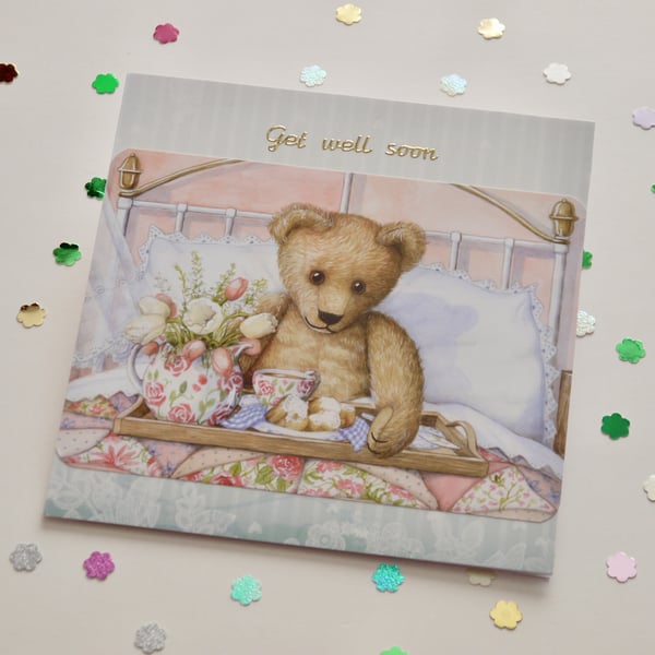 Get Well Soon Card for Family and Friends, Best Wishes Card for Children