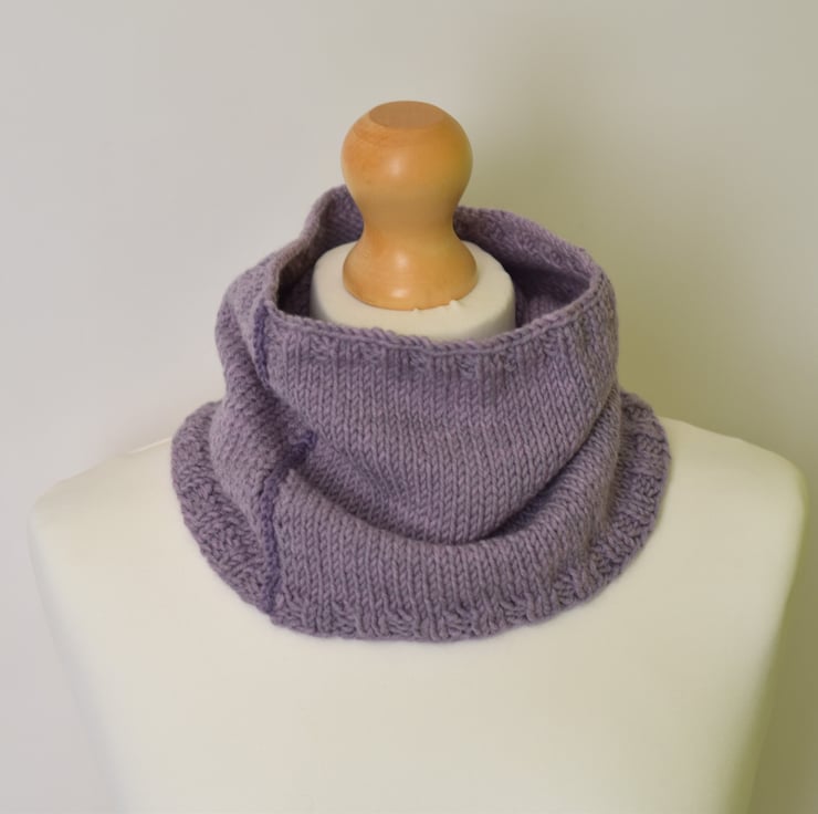 Hand Knit Merino Wool Neck Warmer, Soft Cowl Sc... - Folksy