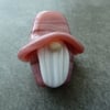 pink gnome lampwork glass bead