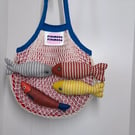 Red summer fishmood mesh bag