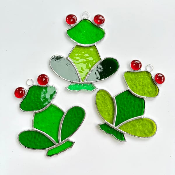 Stained Glass Frog Suncatcher - Frog - Handmade Hanging Decoration