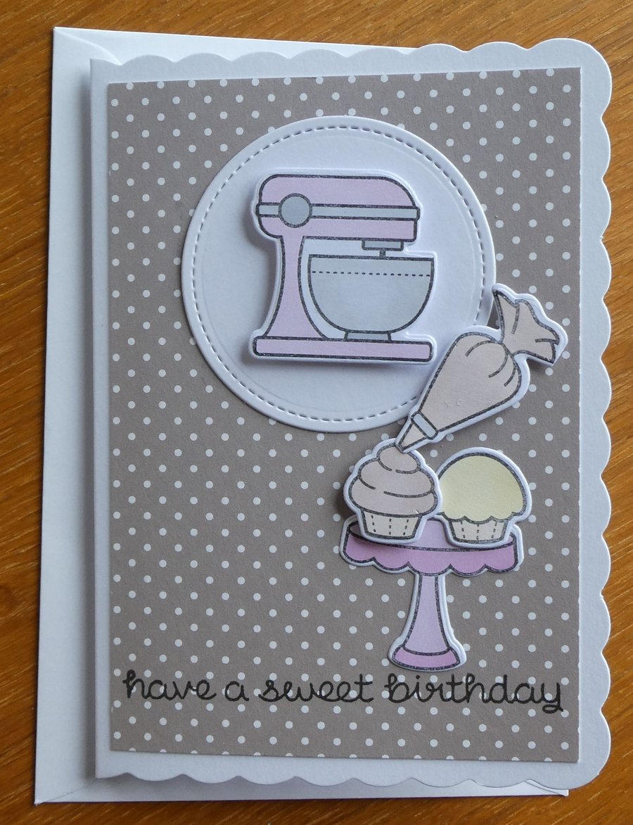 Pink Stand Mixer Birthday Card