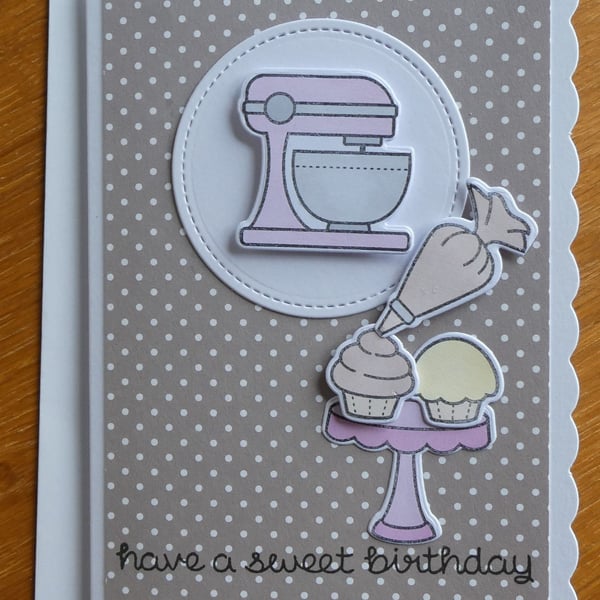 Pink Stand Mixer Birthday Card