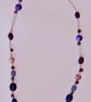 Handcrafted Purple & Violet Floating Bead Double-Strand Necklace - Image 2