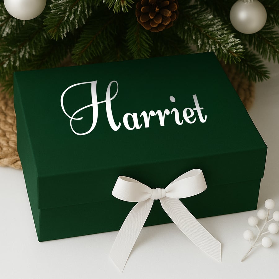 Personalised Christmas Name Sticker - Font 4: Festive Custom Name Label