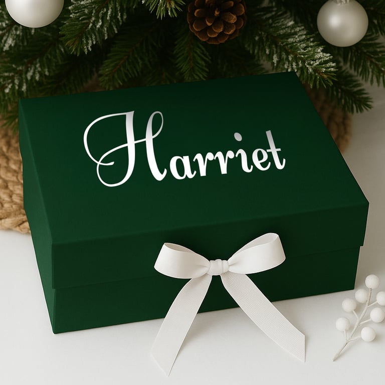 Personalised Christmas Name Sticker - Font 4: Festive Custom Name Label
