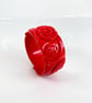 Large Red Floral Bangle 