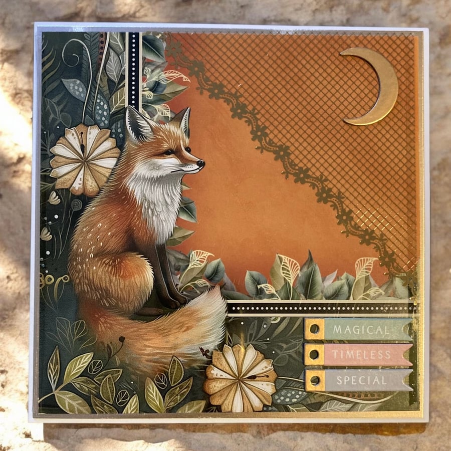 Blank Fox Greeting Card – Magical Woodland