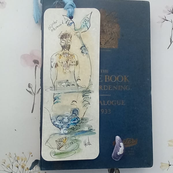 Book mark ' Hipster merman'