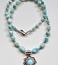 Designer Luxury Larimar Sterling Silver Necklace  - Image 9