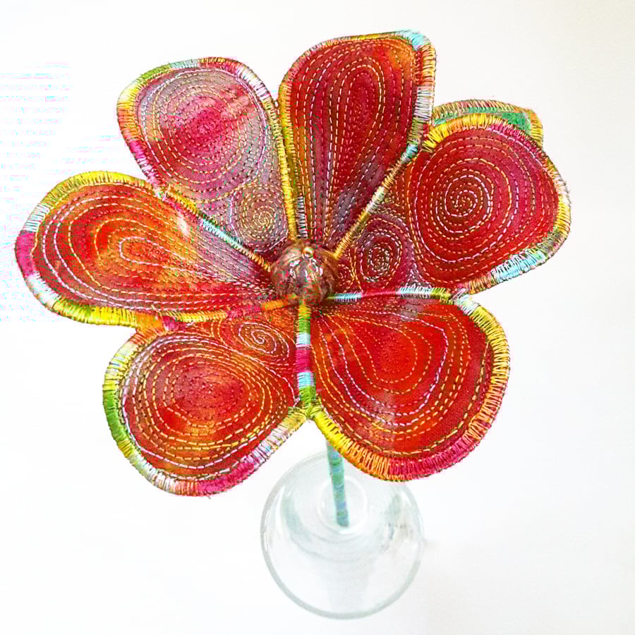 Textile  Art Flower 