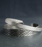 Cuff Bracelet in textured silver from Balance Me range - Image 4