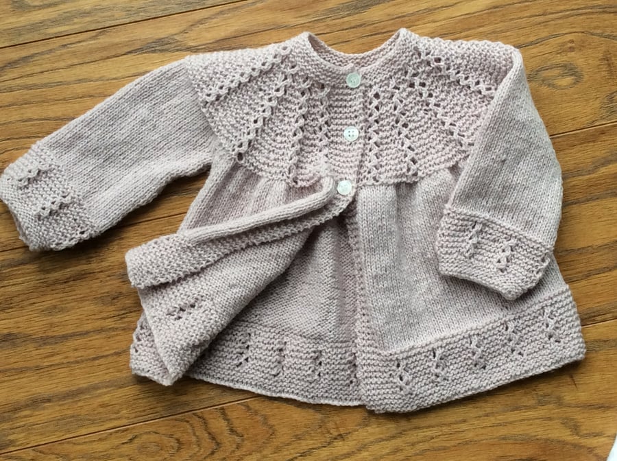 Cashmere matinee cardigan hand knitted in Scotland