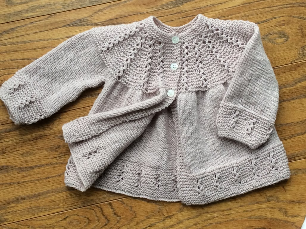 Cashmere matinee cardigan hand knitted in Scotland