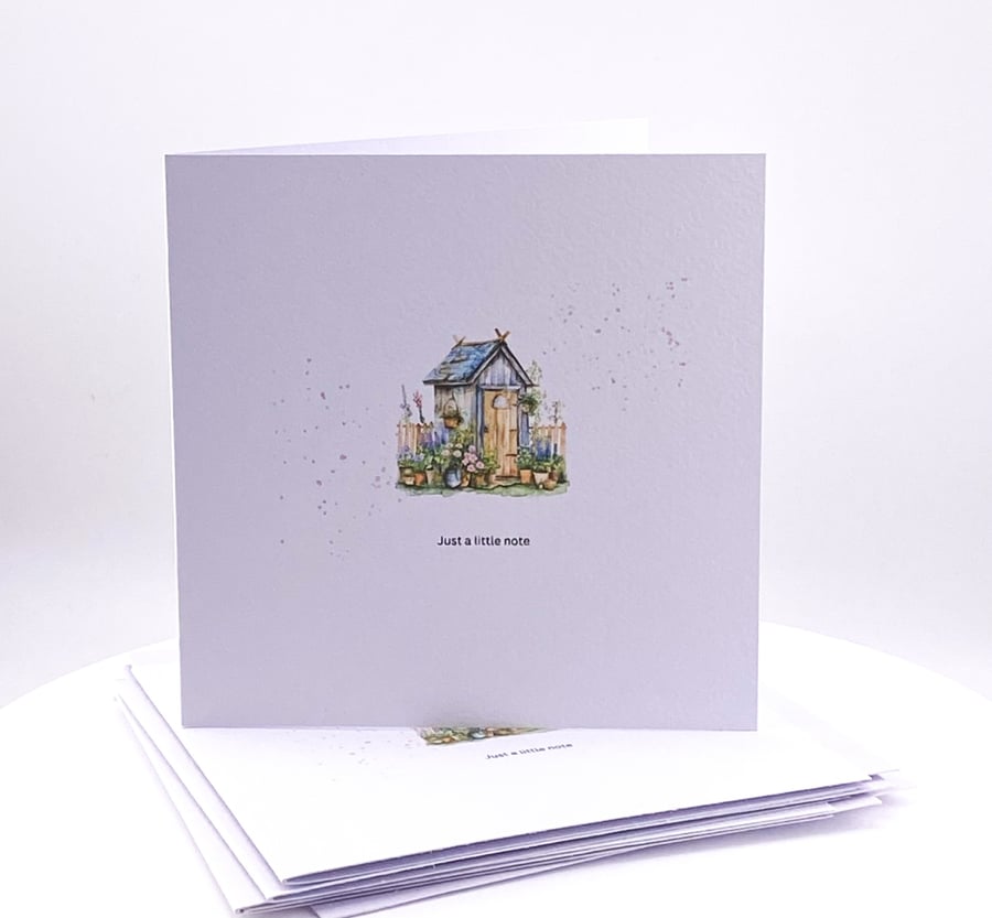 Set of 4 Mini 'Just a Note' Notecards