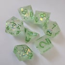Handmade Resin DnD Dice Set Unique 7 Piece Collection