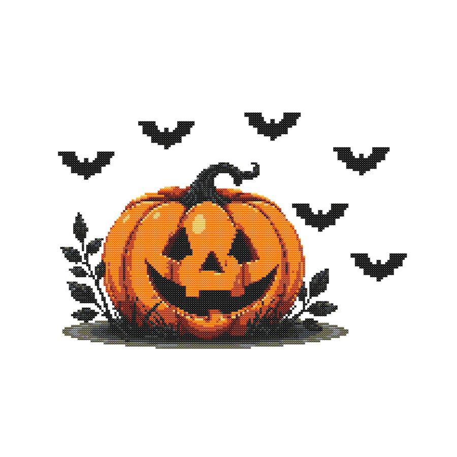 HAPPY HALLOWEEN - Cross Stitch Pattern - Cross Stitch Chart