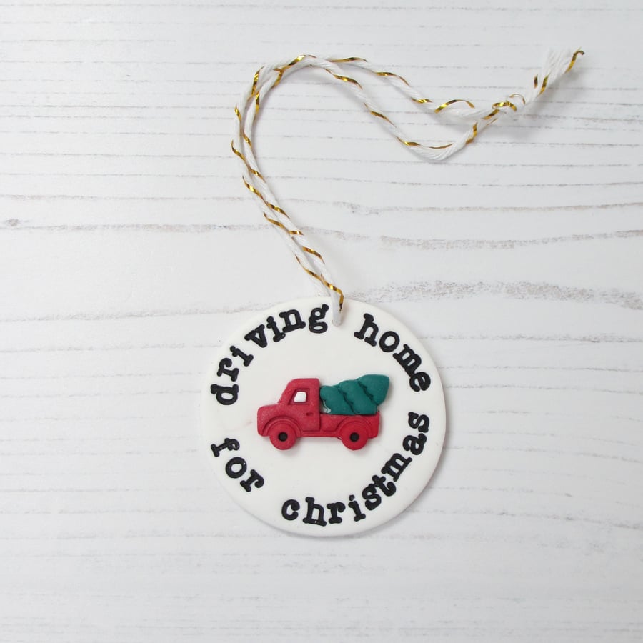 Driving home for Christmas decoration