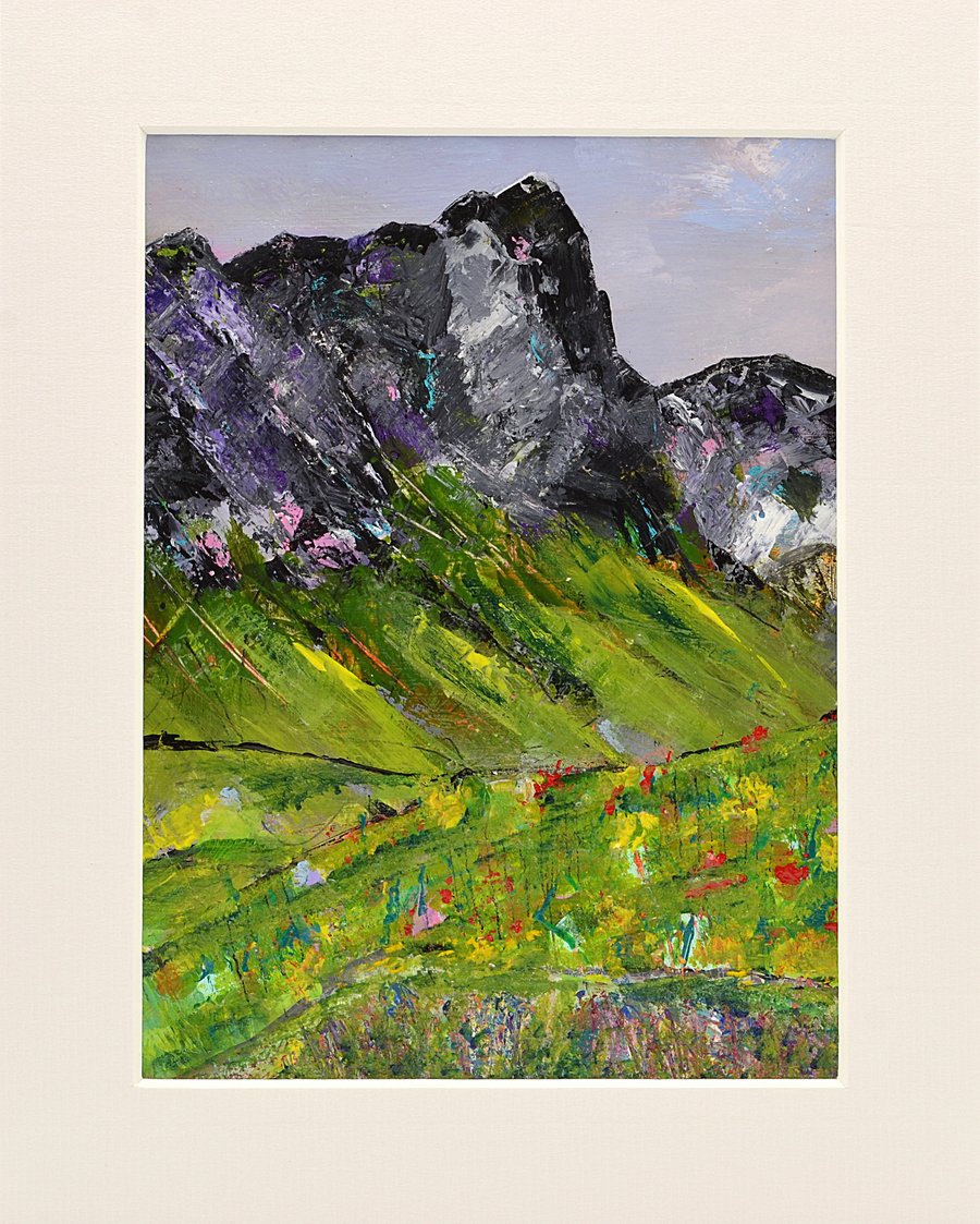 10 x 8 inch Original Artwork of a Scottish Landscape.