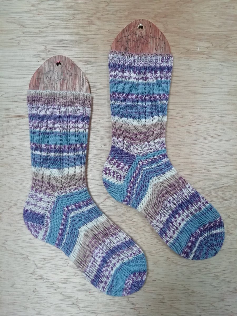 Hand knitted socks, MEDIUM, size 5-7