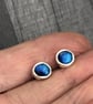 Enamel studs, blue enamel studs, rock pool studs, blue round studs, enamel,  - Image 3
