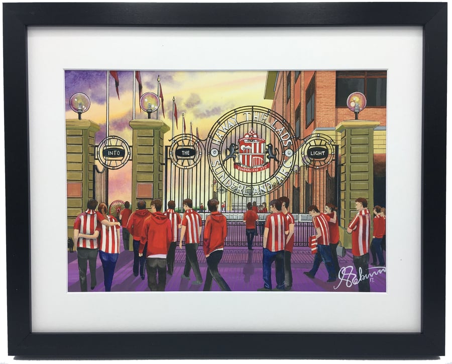 Sunderland A.F.C, Stadium of Light. High Quality Framed Art Print
