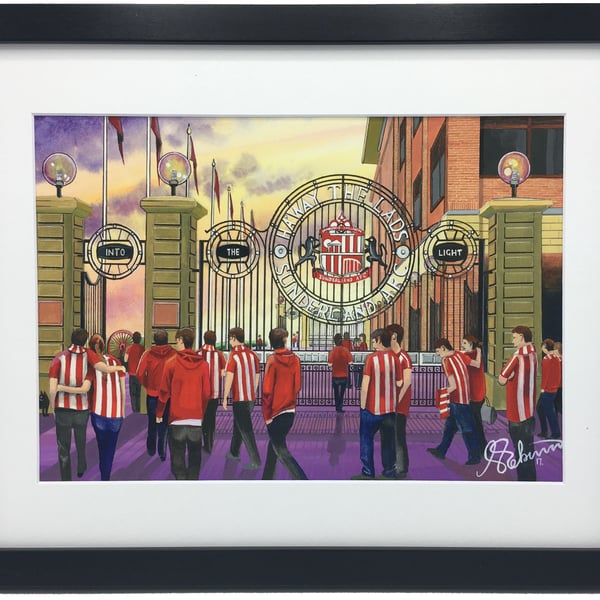 Sunderland A.F.C, Stadium of Light. High Quality Framed Art Print