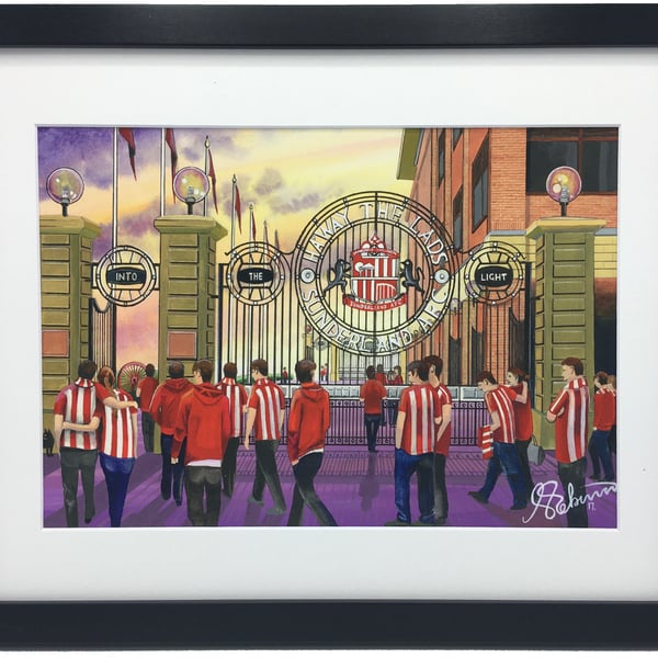 Sunderland A.F.C, Stadium of Light. High Quality Framed Art Print