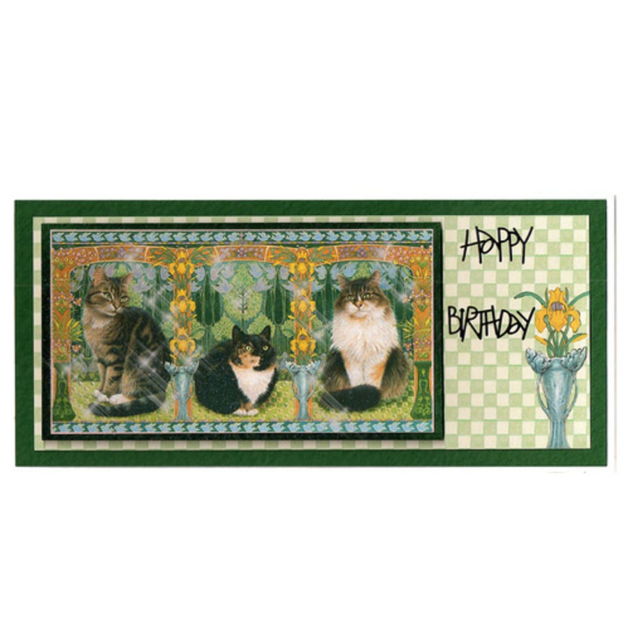 Cats on a Checkered Background (HB165)