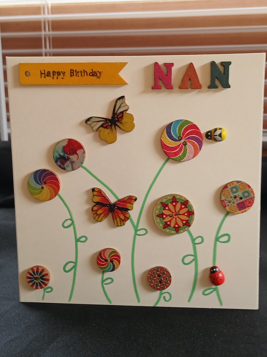 Handmade, nan birthday card 